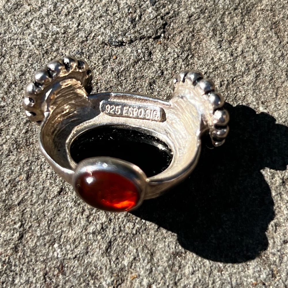 Joseph Esposito ESPO Sterling Silver Necklace + Pedants and Bracelet Onyx Amber - Picture 8 of 10
